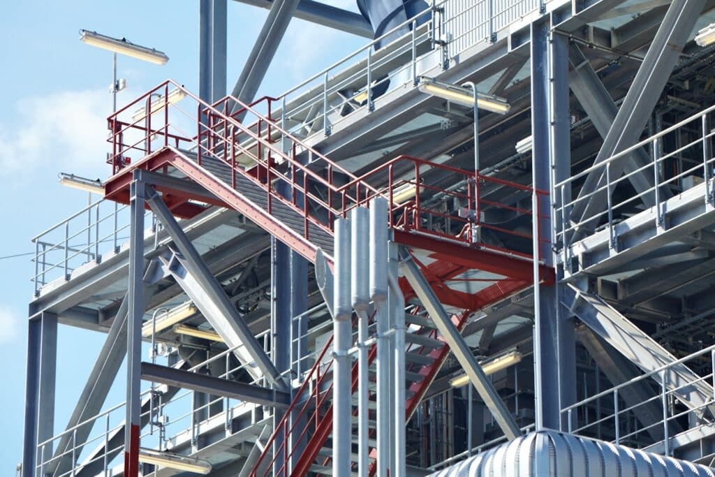 Industrielle Treppe und Struktur